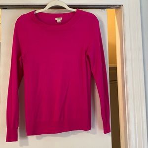 Jcrew hot pink Teddy sweater - good condition